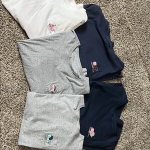 Navy, Gray, and White long sleeve L Holiday  T-Shirts Vineyard Vines  (5)
